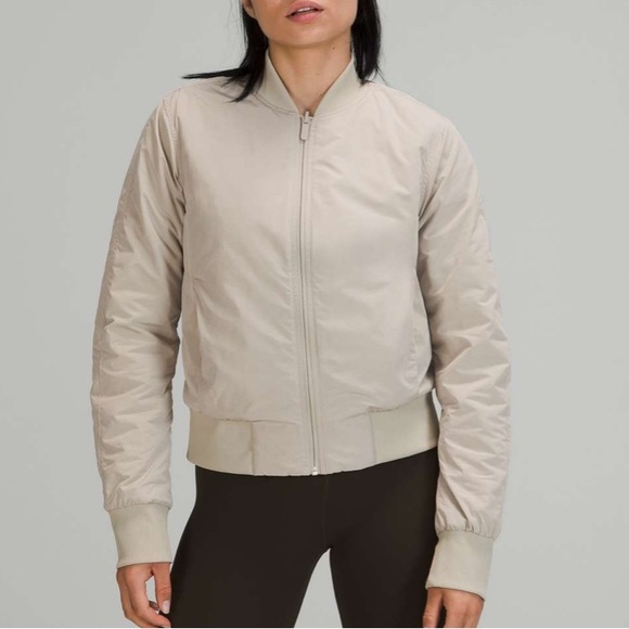 Lululemon Non-Stop Cotton Bomber Jacket reversible, never worn - Picture 3 of 7